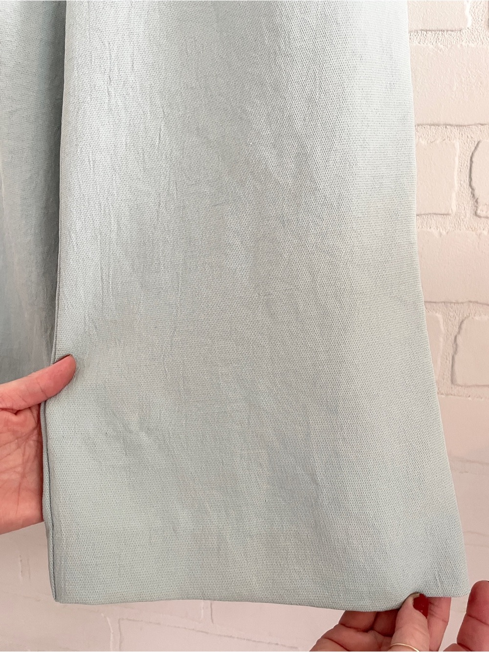 Babaton Off Shoulder Crop Jumpsuit Belted Wide Leg Crepe Mineral Blue Size 2 - Picture 10 of 16